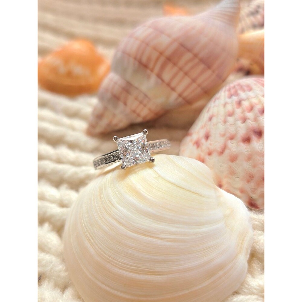💎NEW💎 SOLID 925 SS SIMULATED DIAMOND RING - Picture 2 of 12